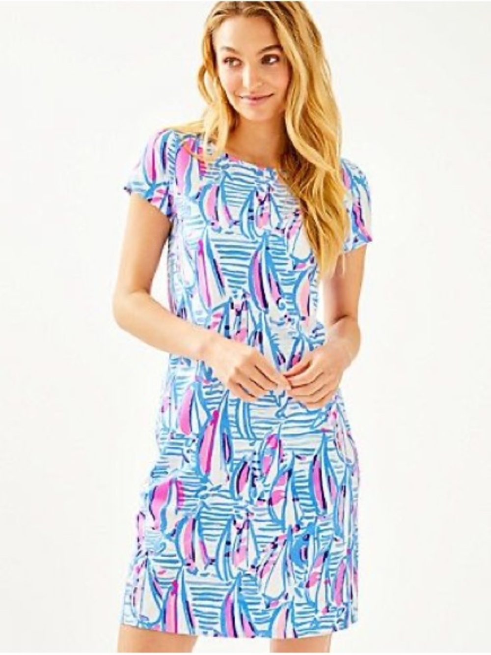 Lilly Pulitzer Blue & Pink Sailboat-Print Dress